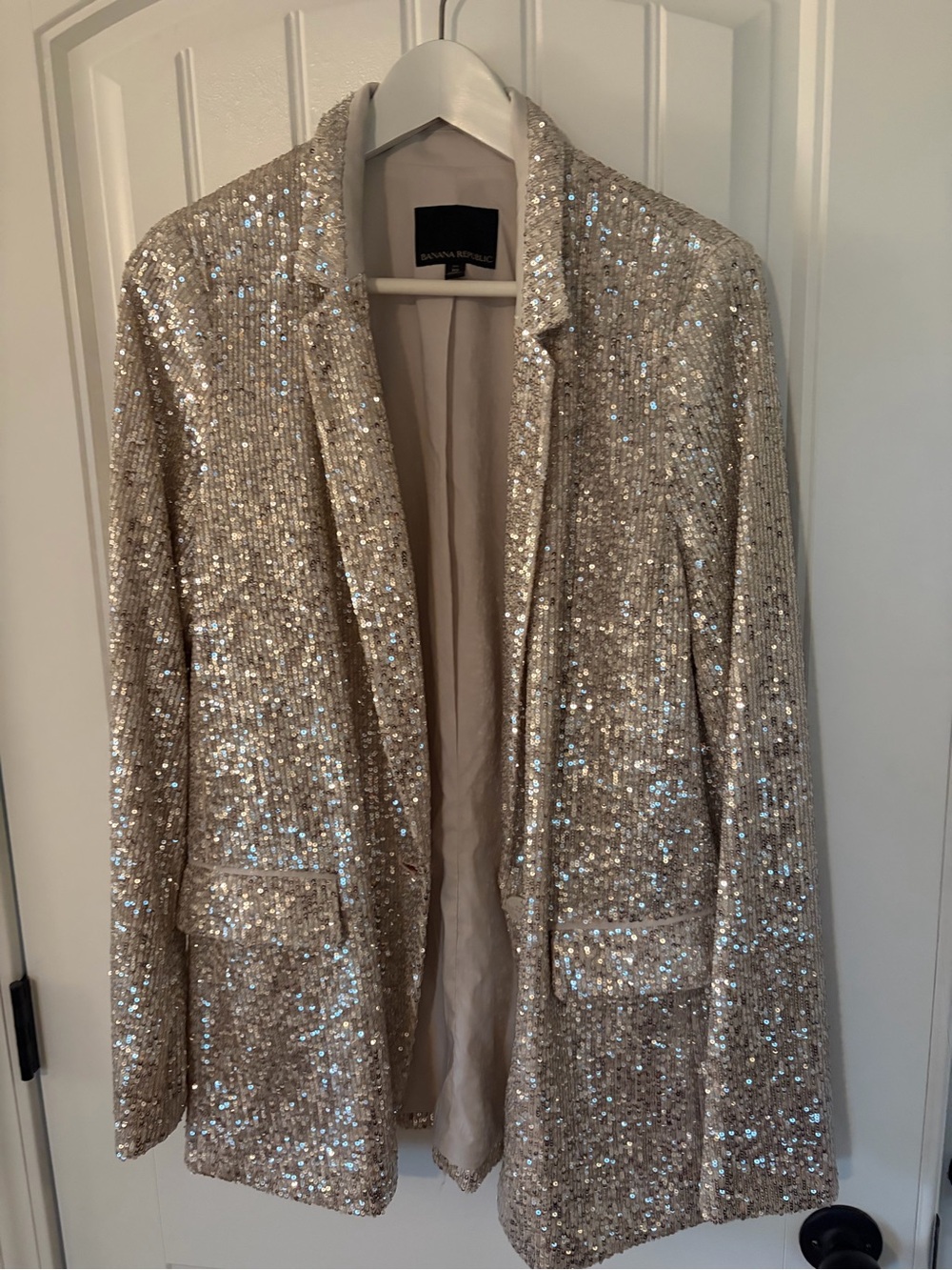 Banana Republic Sequin Blazer in Champagne
